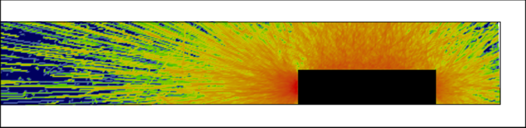 Simulation of the radiation field around a POLLUX® cask in an emplacement drift